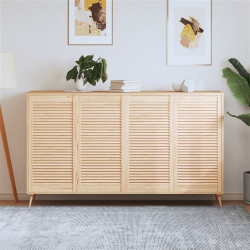 vidaXL Portes à persiennes 4 pcs Bois de pin massif 99,3x49,4 cm