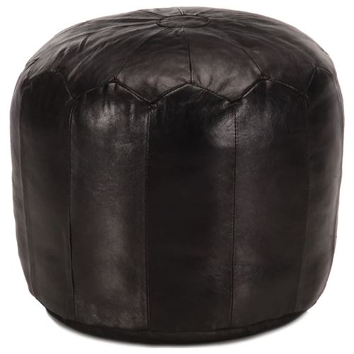 Pouf de style vintage et fabriqu&eacute; &agrave; la main de 40x35 cm noir Vida XL