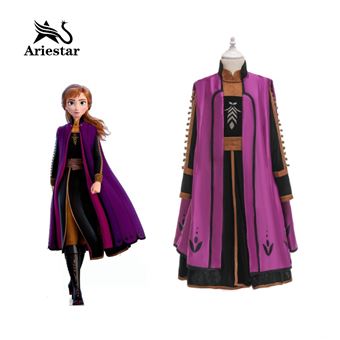Ensemble déguisement enfant fille Ariestar® costume robe Princesse Anna Reines des Neiges taille 150CM pour fête Halloween Carnaval Party Noël (FrozenⅡ) - 1