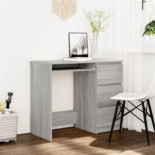 vidaXL - Bureau - Sonoma - Gris - 90x45x76 cm - Image 3