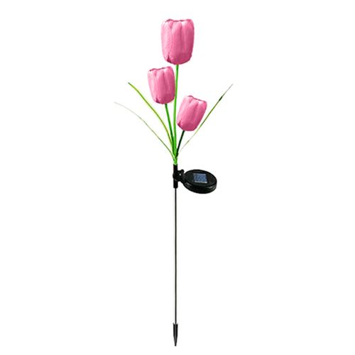 1 pièces Lampe Solaire fleur de tulipe FONGWAN pour décoration de jardin - rose