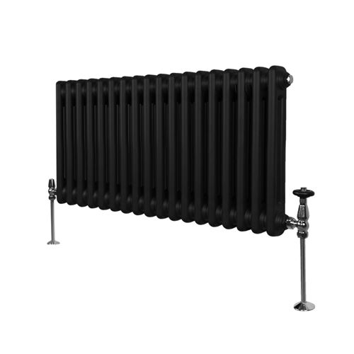 Monstershop Traditional 2 Column Radiator - 300 x 832mm - Black