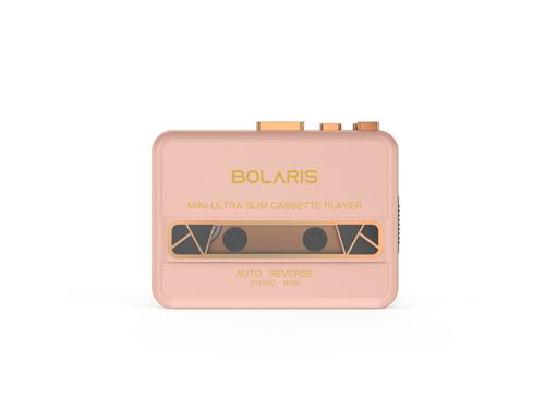 Baladeur cassettes Stéréo Auto-reverse Bolaris - Modèle Kobe - Rose