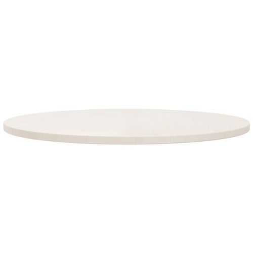 vidaXL Dessus de table Blanc Ø90x2,5 cm Bois de pin massif