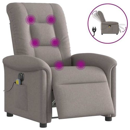 Non Communiqué Gris Vidaxl Fauteuil De Massage, Relaxation Électrique Réglable Tissu Taupe