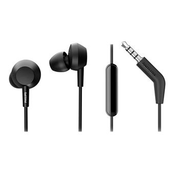 Philips TAE4105BK - Écouteurs avec micro - intra-auriculaire - filaire - jack 3,5mm - noir