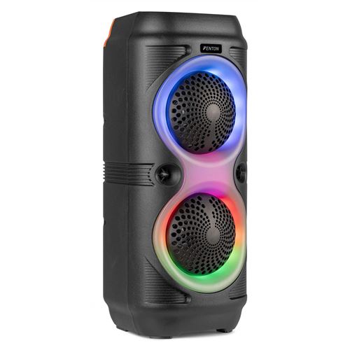 Fenton Track210 Enceinte Portable Bluetooth Lumineuse, 100W, Batterie Longue Autonomie 8H, Facile À Transporter, Enceinte Karaoké