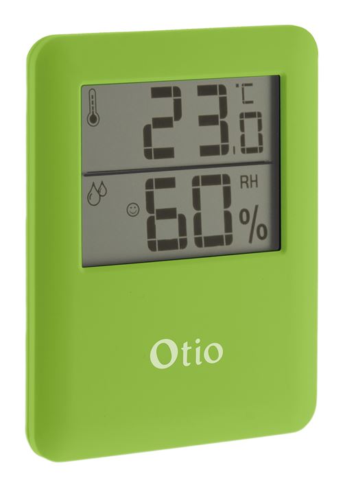 Otio - Thermomètre hygromètre digital intérieur vert