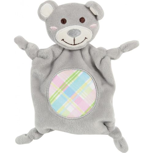 Jouet en peluche PUPPY XS doudou gris. 20 cm. pour chiots. - zolux - ZO-480120GRI