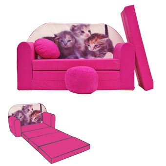 9p-Canapé Convertible Pour Enfant, Canapé De Jeu Pour Enfants Et