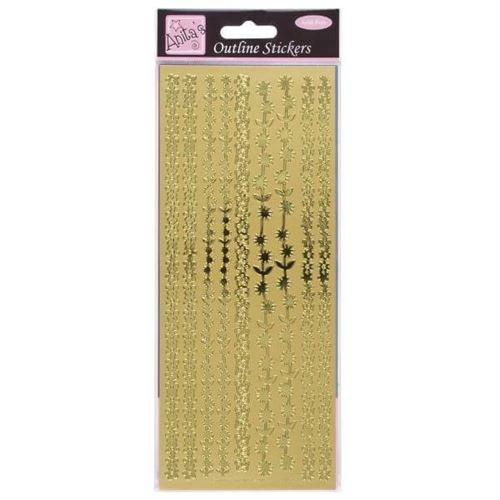 Stickers - Peel Off - Fleurs - Or