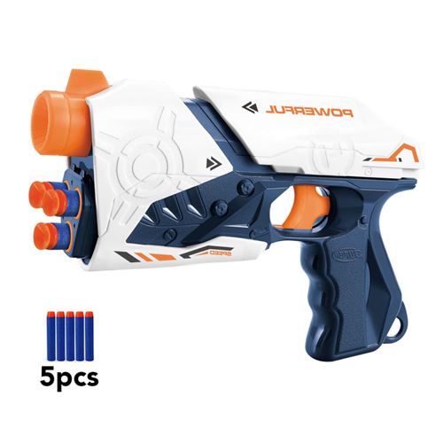 Pistolet à fléchettes en mousse - Modèle Vulcan TechKidz Blanc / Bleu