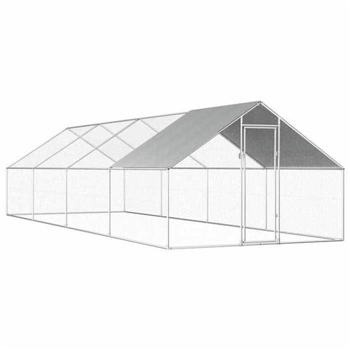 Vidaxl - Poulailler d'ext&eacute;rieur 2,75 x 8 x 1,92 m Acier galvanis&eacute; n/a