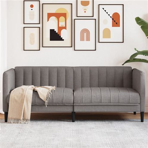 Non Communiqué Taupe Vidaxl Canapé À 2 Places Tissu372609
