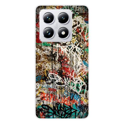Coque en silicone imprimée compatible Xiaomi 14T Pro Graffiti 1