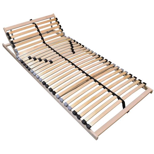 Sommier à Lattes 7 Zones Basic – 80x200, 90x200, 100x200, 120x200, 140x200 Cm – 28 Lattes Réglables, Sommeil Confortable Et Solide