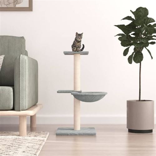 Comparer les prix de vidaXL Arbre à chat avec griffoirs en sisal gris clair 72 cm