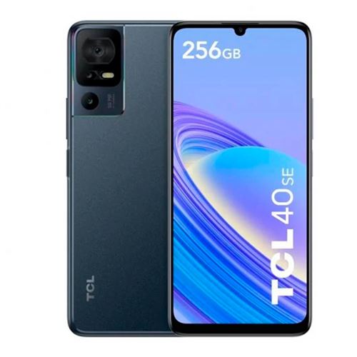 TCL 40SE - 4G smartphone - double SIM - RAM 4 Go / Mémoire interne 128 Go - microSD slot - Écran LCD - 6.75 - 1600 x 720 pixels (90 Hz) - 3 x caméras arrière 50 MP, 2 MP, 2 MP - front camera 8 MP - gris foncé