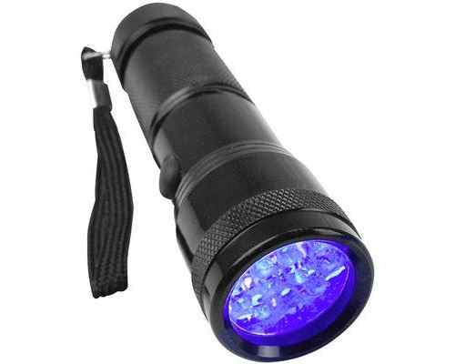Berger & Schröter UV 395-400 nm Ampoule LED UV Lampe de poche avec dragonne à pile(s) 95 g