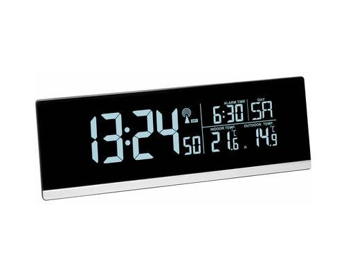 TFA Dostmann 60.2548.01 radiopiloté(e) Réveil noir Heures de réveil 1