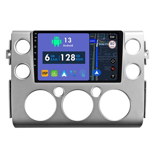Radio Voiture CarPlay RoverOne® Écran Tactile Stéréo 2 Din pour Toyota FJ Cruiser J15 2006-2020 6Go RAM 128Go ROM