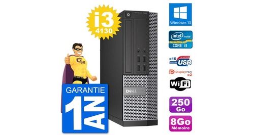 Pc dell optiplex 7020 sff intel i3-4130 ram 8go disque dur 250go windows 10 wifi