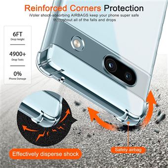GoodcAcy Coque Avec Cordon Pour Google Pixel 8a - Etui Silicone Antichoc Avec Collier Réglable Et Lanière Tour De Cou - Bleu