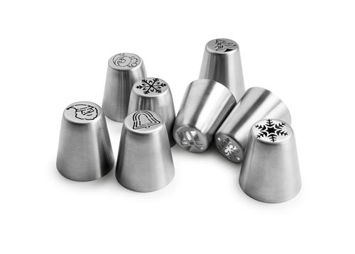 Non Communiqué Ibili 252400 Set De 8 Douilles Russes Noël Inox