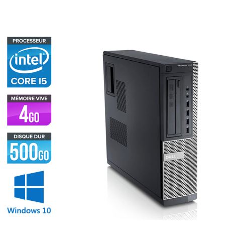 Unité centrale Dell Optiplex 790 Desktop - Noir - Intel Core i5-2400 / 3,10 GHz - RAM 4 Go - HDD 500 Go - DVD - Gigabit Ethernet - Windows 10