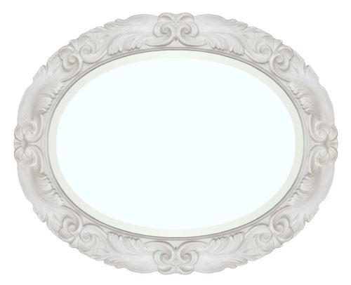 Miroir ovale blanc Moonlight