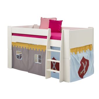 lit mi hauteur en mdf avec habillage de lit thme chevalier 90x190 cm pegane achat prix fnac - Lit Mi Hauteur lit mi hauteur en mdf avec habillage de lit thme chevalier 90x190 cm pegane achat prix fnac - Lit Mi Hauteur