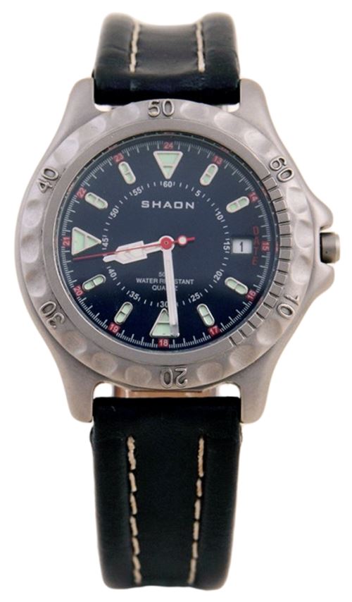 SHAON Montre -22-6102-99 en Cuir Bleu