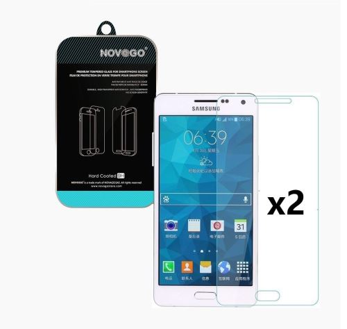 Samsung Galaxy A5 (A500 sortie en 2015 SM-A500F ) - Pack de 2 Films protection écran en verre trempé résistant