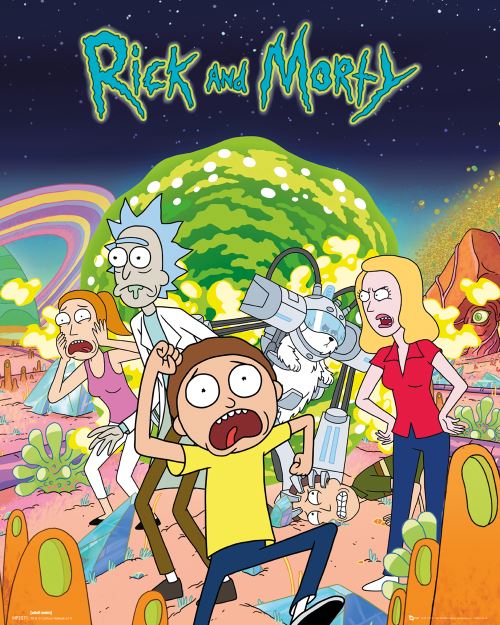 Affiche mini Rick and Morty Groupe