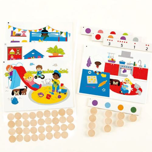 Jeu amusant enfant FIND & COUNT COLORS HAPE