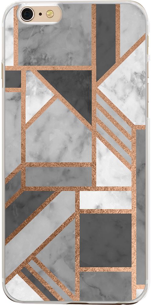 Coque semi-rigide brocatelle grise pour iPhone 6/6S/