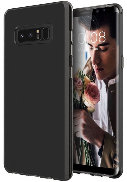 Housse Samsung Galaxy Note 8 Etui Housse Coque de protection Ultra Fine Silicone TPU Gel [Jelly - Noir] - ADVANSIA