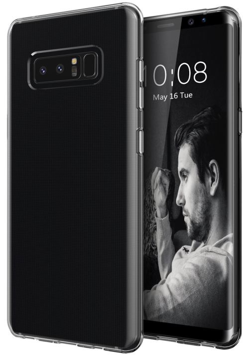 Housse Samsung Galaxy Note 8 Etui Housse Coque de protection Ultra Fine Silicone TPU Gel [Jelly - Transparent] - ADVANSIA