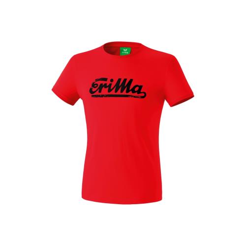 Erima - T-shirt Erima Retro Basics - M - rouge/noir