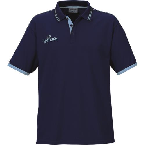 Spalding - Polo Spalding manches courtes - XL - marine/ciel