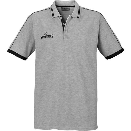 Spalding - Polo Spalding manches courtes - L - gris/noir