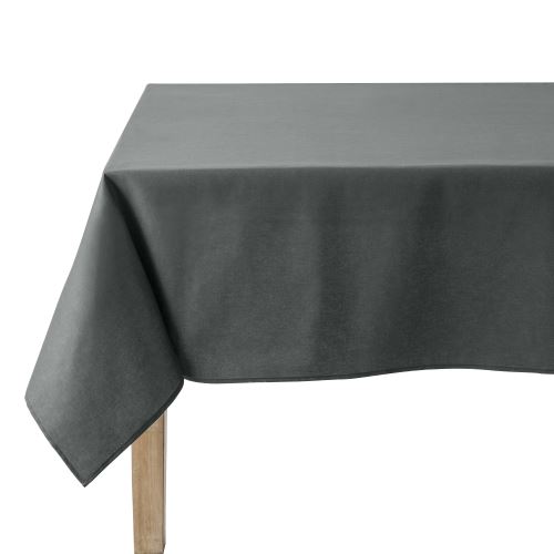 Coucke - Nappe rectangle unie Anthracite - Traité TEFLON- 160 x 240 cm