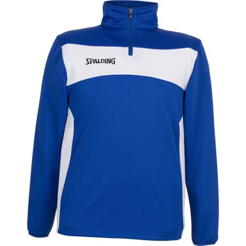 Spalding - Sweat 1/4 zip Junior Spalding Evolution II - 150 - bleu roi/blanc