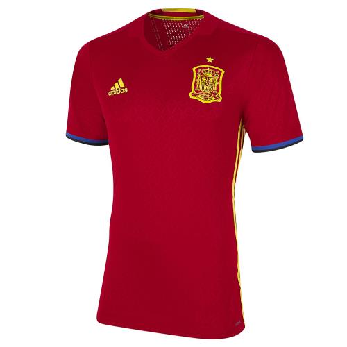 Maillot Football Espagne Officiel FEF UEFA 2016 H JSY AU Rouge AA0854