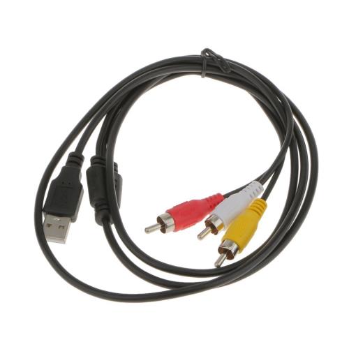 Câble USB A femelle vers 3 RCA Phono AV pour PC et TV, adaptateur  audio-vidéo, 1.5 cm, 5 pieds, 20cm, 150 m - AliExpress