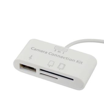 Lecteur carte SD iPhone / iPad, Adaptateur Lightning vers USB / micro-SD /  SD / Lightning femelle - Blanc