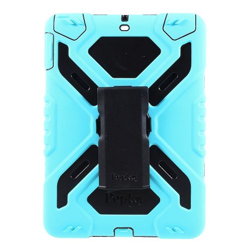 Coque en sillicone pepkoo à usage intensif série spider tablette en silicone noir / bleu pour votre Apple iPad 9.7 (2017)