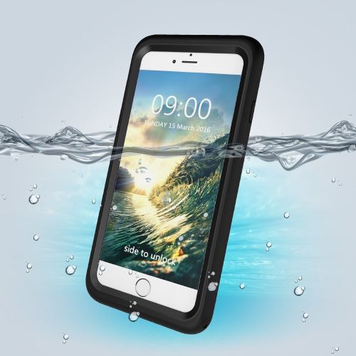 Coque en TPU 10m étanche sous pc +tpu avec boutons réactifs noir pour votre Apple iPhone 7 4.7