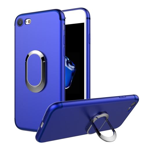 Coque en TPU anneau magnétique support voiture support bleu pour votre Apple iPhone 7 4.7
