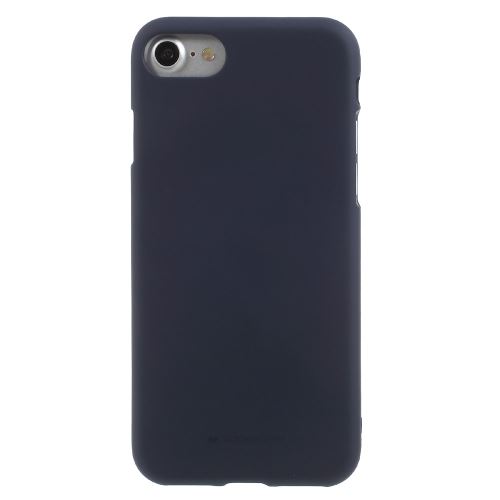 Coque en TPU mercury goospery matte antitrace bleu sombre pour votre Apple iPhone 7 4.7